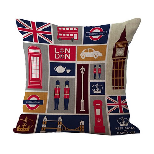 비케이 I LOVE LONDON 쿠션커버, 13