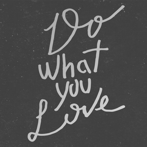 1AM 캘리그라피 인테리어 포인트 스티커 Do what you Love, 은색