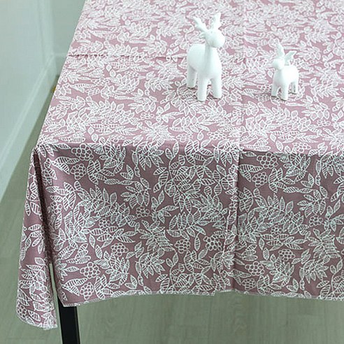 Noland 리프 테이블 커버, 핑크, 110 x 110 cm