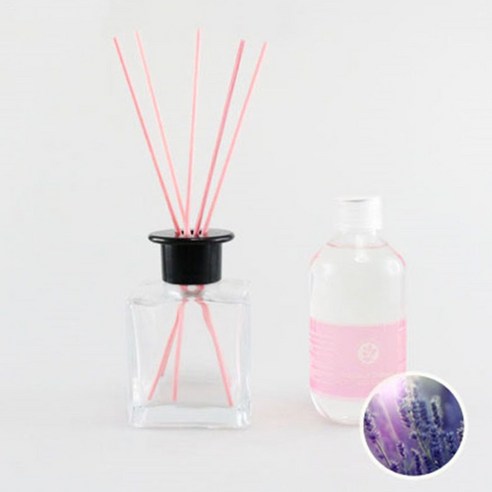 아로마홈 심플디퓨져 200ml 세트 핑크스틱, 라벤더