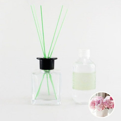 아로마홈 심플디퓨져 200ml 세트 그린스틱, 피오니