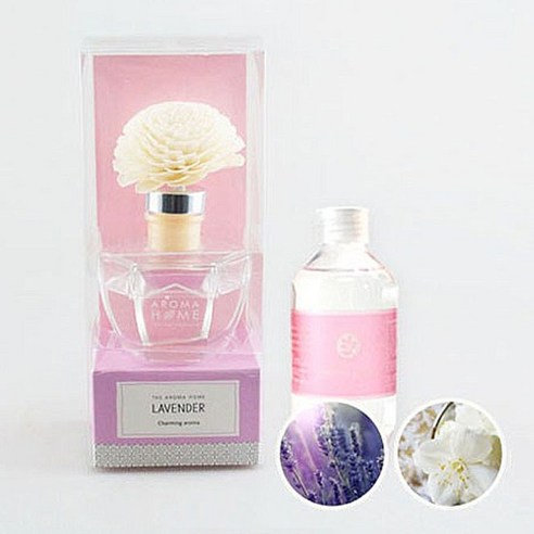 아로마홈 솔라 디퓨져 + 디퓨져 리필 용액 200ml, 본품(라벤더), 리필(화이트 자스민)