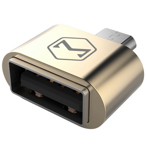 MCDODO 마이크로 5핀 USB OTG 어댑터 골드, 1개