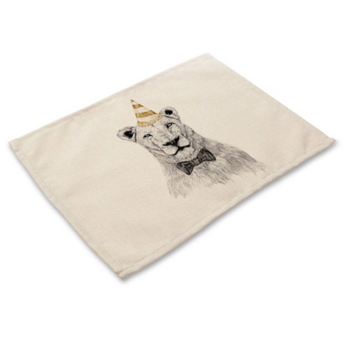 비케이 동물 스케치 2 식탁매트, 5, 가로 42cm x 세로 32cm