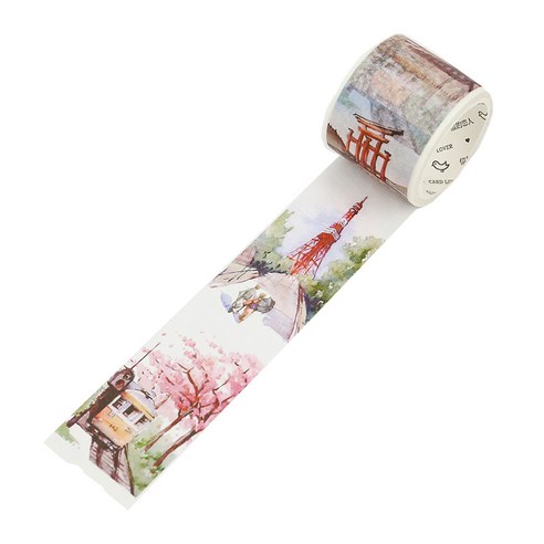 라이프포인트 세계 도시 시리즈 마스킹 테이프 40mm x 7m, 일본, 1개