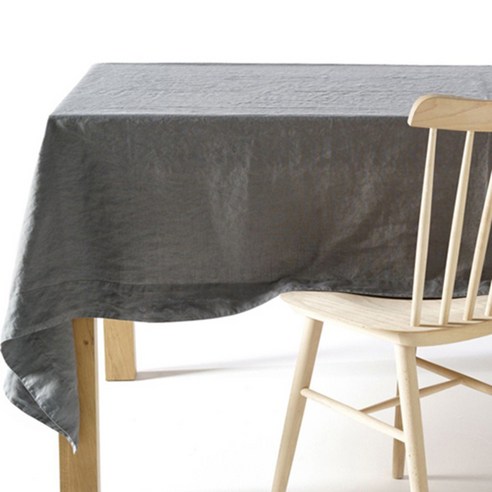 라흐두뜨 린넨 테이블보, Medium gray, 직사각(150 x 250 cm)