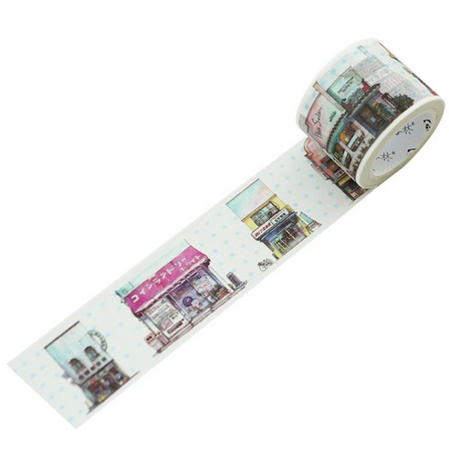 라이프포인트 레트로여행 시리즈 마스킹 테이프 30mm x 7m, 상가, 1개