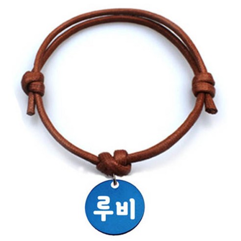 펫츠룩 반려동물 굿모닝 카라멜 목걸이S 원형블루S, 루비, 1개