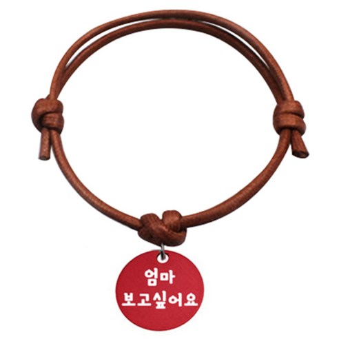 펫츠룩 굿모닝 카라멜 반려동물 목걸이 S 알미늄원형 팬던트 S, 레드(엄마보고싶어요), 1개