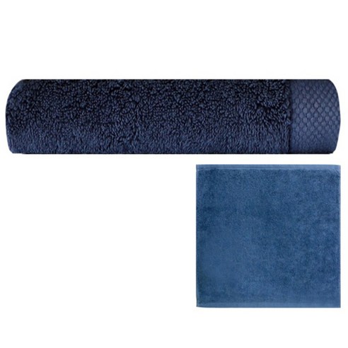 송월타올 피안느 170g 40수 수건 + 뉴컬러 핸드타월 청색, 진파랑, 1세트