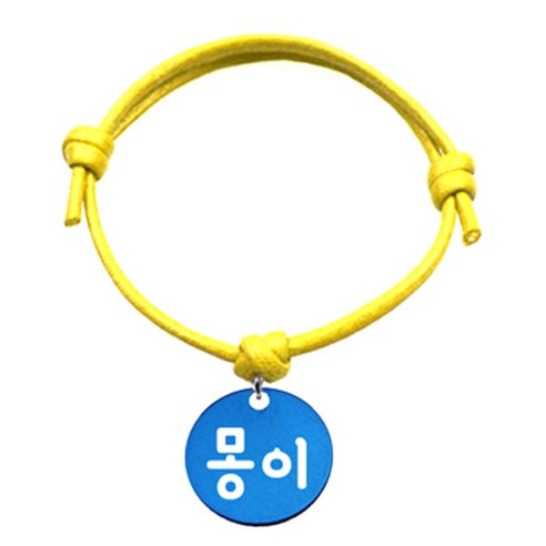 펫츠룩 반려동물 굿모닝 옐로 목걸이S 알미늄원형S, 블루(몽이), 1개