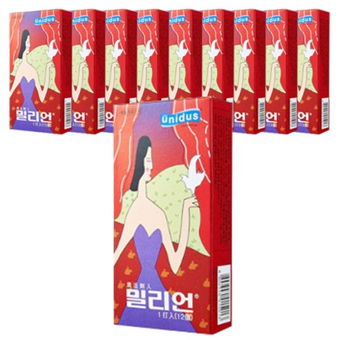 유니더스 밀리언 콘돔, 12개입, 10개