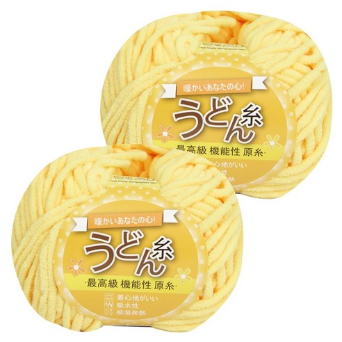 실바람 극세사 수면 뜨개실 우동사 2p, 3 연노랑, 2개