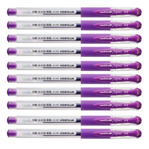 미쯔비시 시그노 유니볼 펜 UM-151 0.38mm, 퍼플, 10개입