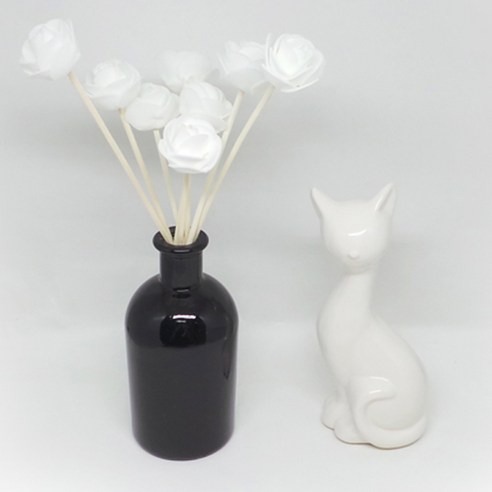 아제르퍼시픽 르쁘띠 블랙병 + 미니로즈 플라워스틱 8p, 화이트, 200ml, 1개
