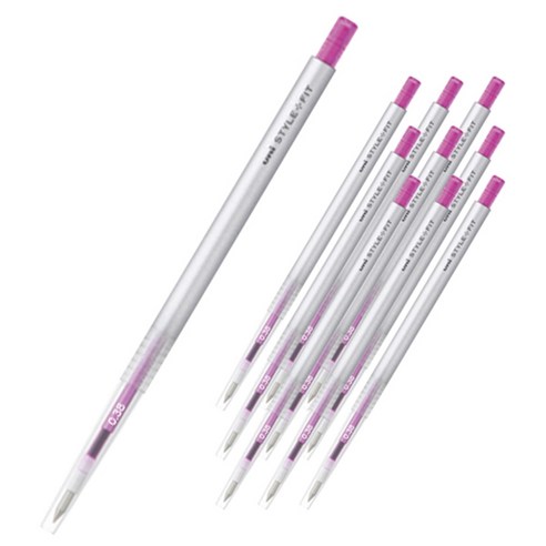 유니 스타일핏트 단색펜 UMN-139 0.38mm, 핑크, 10개입