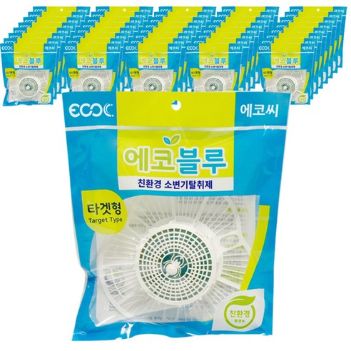 에코씨 타겟형 화장실 탈취제 에코블루, 80g, 50개입