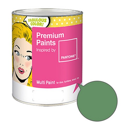 노루페인트 팬톤멀티 에그쉘광 다크그린계열 페인트 1L, 스톤 그린(17-0123)