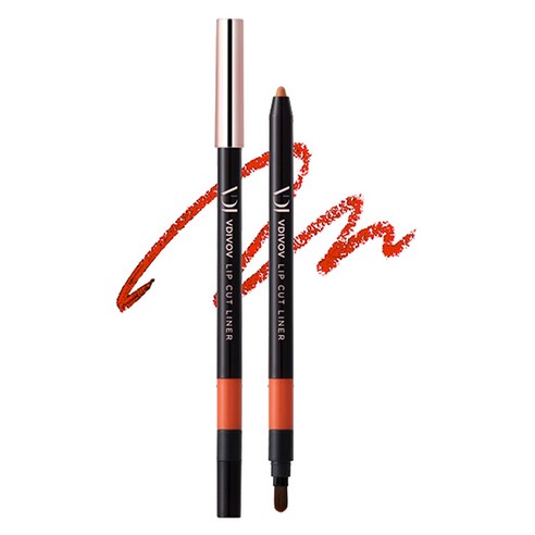 브이디아이 보브 립 컷 라이너 0.5g, OR201 커버 오렌지, 1개