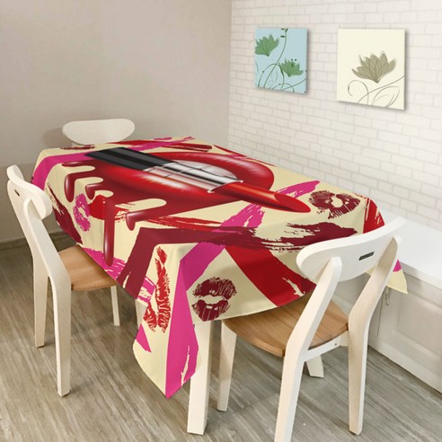 이코디 유니크 테이블 보, 립스틱, 150 x 260 cm