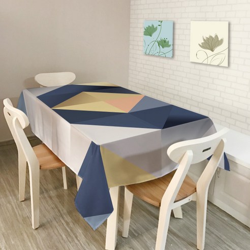 이코디 기하학패턴 테이블 보, 기하학, 150 x 260 cm