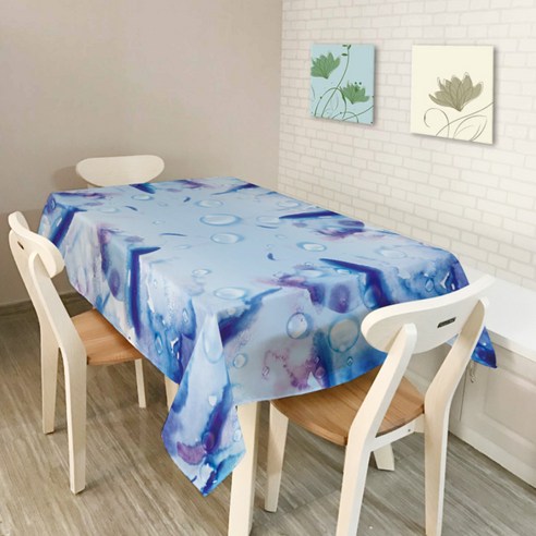 이코디 언유즈얼 테이블 보, 물방울, 150 x 210 cm