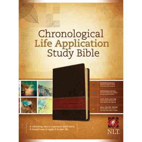 Chronological Life Application Study Bible: New Living Translation Brown / Tan TuTone LeatherLike, Tyndale House Pub