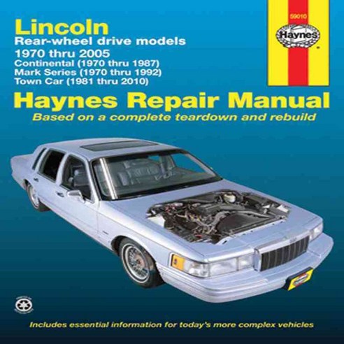 Lincoln Rear-Wheel Drive Automotive Repair Manual, Haynes Pubns