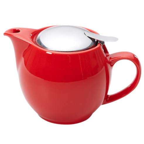 제로재팬 도자기 티포트 2인용, 토마토, 450ml