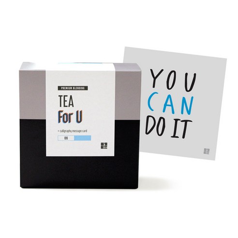 1AM Tea For U 블랜딩 티세트 얼그레이블라썸, 티백 6p + 미니 캘리그라피 카드 You can, 1세트