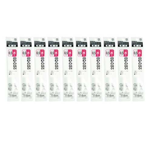 제브라 스라리 EQ 리필심 0.5mm, 적색, 10개
