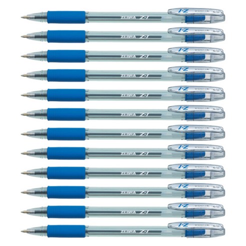 제브라 Z-1 캡식 유성볼펜 0.7mm, 청색, 12개입