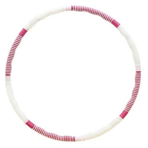 나리아 쥬얼리 참숯 지압 훌라후프 1.8kg, PINK + IVORY, 1개