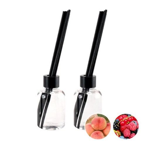 더아로마샵 디퓨져 리필액 100ml x 2p + 블랙 섬유스틱 10p + 블랙캡 2p, 스위트피치, 블루밍브리즈