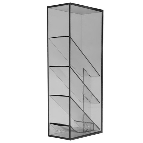 CARL 다용도 펜홀더 스탠드 MS-201T, 투명 블랙