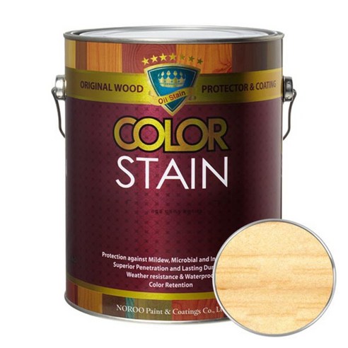   노루페인트 올뉴 칼라스테인 페인트 3.5L, 1개, 투명
