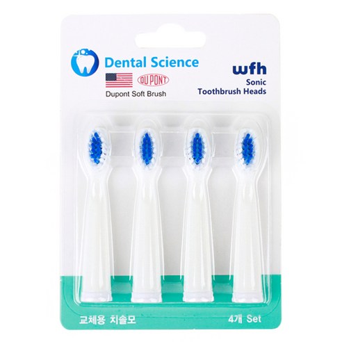 WFH 음파 전동 칫솔 교체용 칫솔모 SG-503, SG-503(블루), 4개입