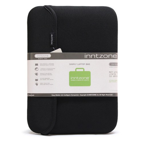 인트존 네오프랜 컬러 노트북 파우치 INTC-107X, 블랙, 11.6in