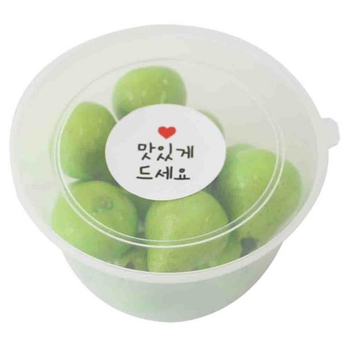 황씨네도시락 뚜껑 일체형 PP 원형 내열 용기 대 20p + 화이트 원형 맛있게 드세요 스티커 20p, 1세트