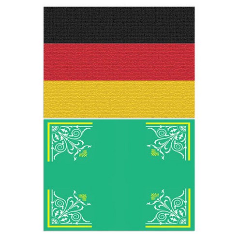 로엠디자인 실리콘 식탁매트 독일국기 + 카네이션, 2, 385 x 285 mm
