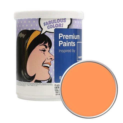 노루페인트 팬톤 외부용 실외 벽면 무광 페인트 1L, 16-1360 Nectarine