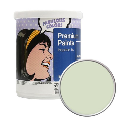노루페인트 팬톤 외부용 실외 벽면 무광 페인트 1L, 13-0210 Fog Green