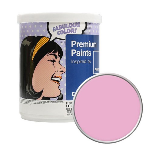 노루페인트 팬톤 외부용 실외 벽면 무광 페인트 1L, 14-2710 Lilac Sachet