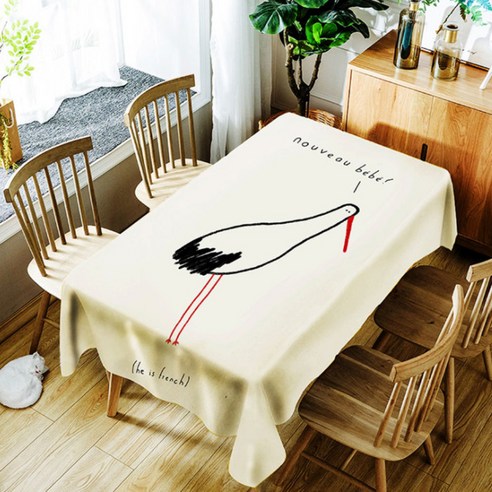 아울리빙 감성 디자인 주방 테이블보, B, 140 x 180 cm