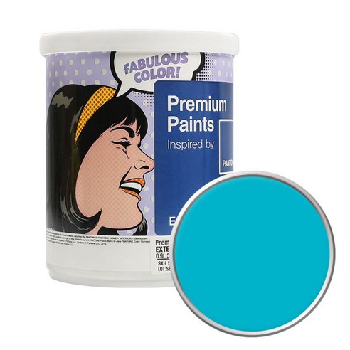 노루페인트 팬톤 외부용 실외 저광 페인트 1L, 16-4725 Scuba blue