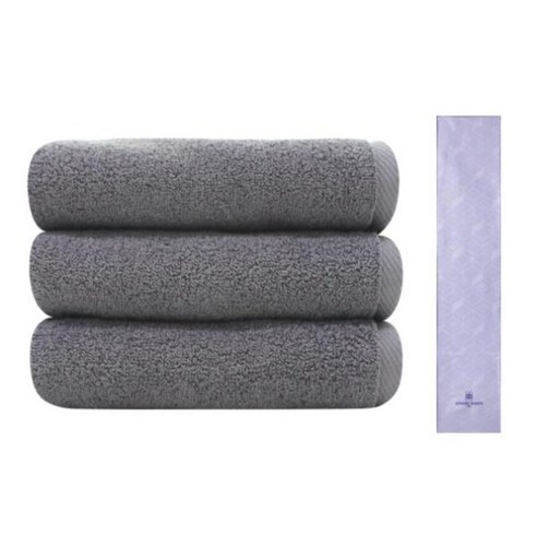 송월타월 노블레스 타월 150g 3p 회색 + 아날도바시니 블록패턴 스포츠 타올, 연보라, 1세트
