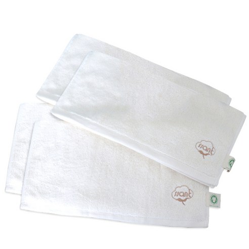 싼트 코튼알리오 오가닉 세면타올 150g, 아이보리, 4개