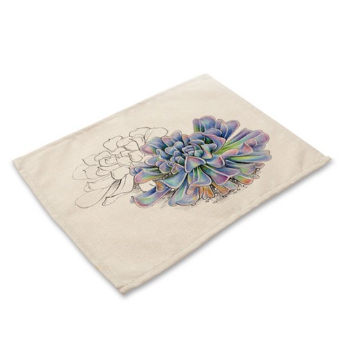 비케이 선인장 다육이 식탁매트, 6, 가로 42cm x 세로 32cm