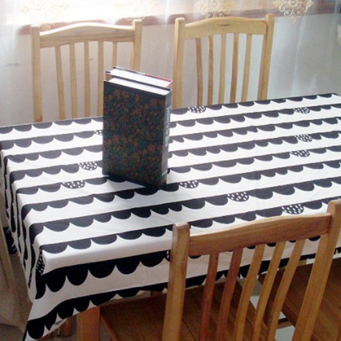 이코디 언유즈얼 패턴 아트 테이블 보, 라운드, 100 x 145 cm