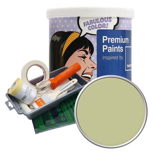 노루페인트 팬톤 외부용 실외 저광 페인트 1L 세트, 13-0522 Pale Green